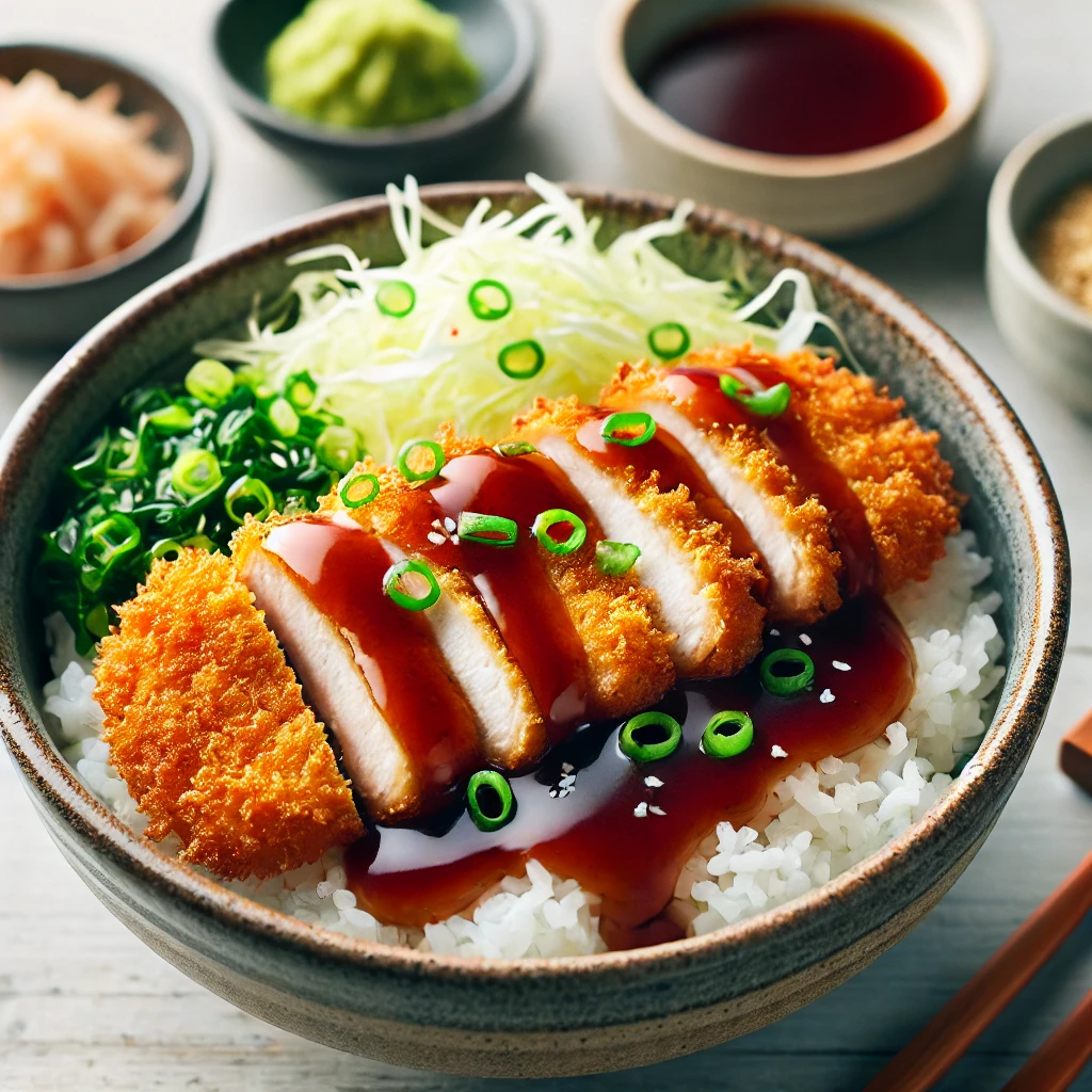 Poulet Tonkatsu Donburi (Bol au Poulet Pané)