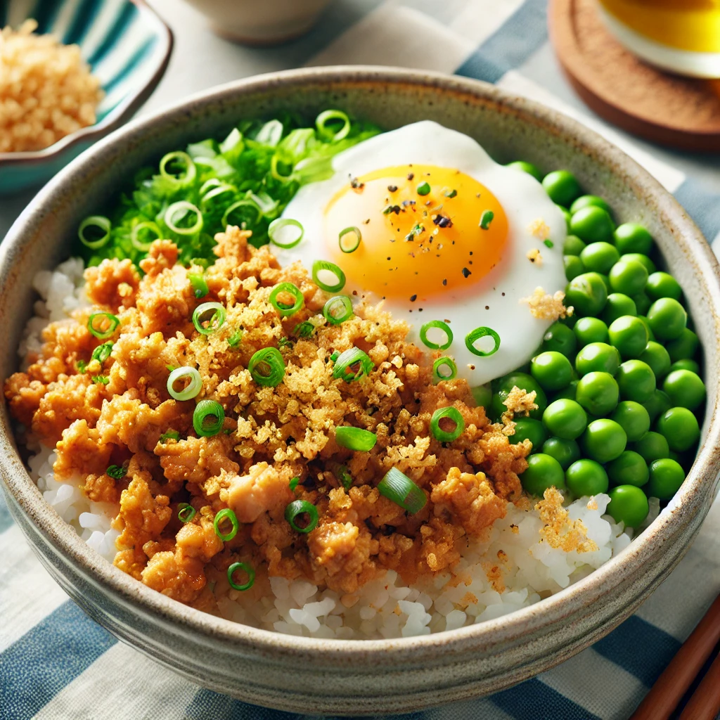 Soboro Donburi (Bol de Riz au Poulet Émietté)