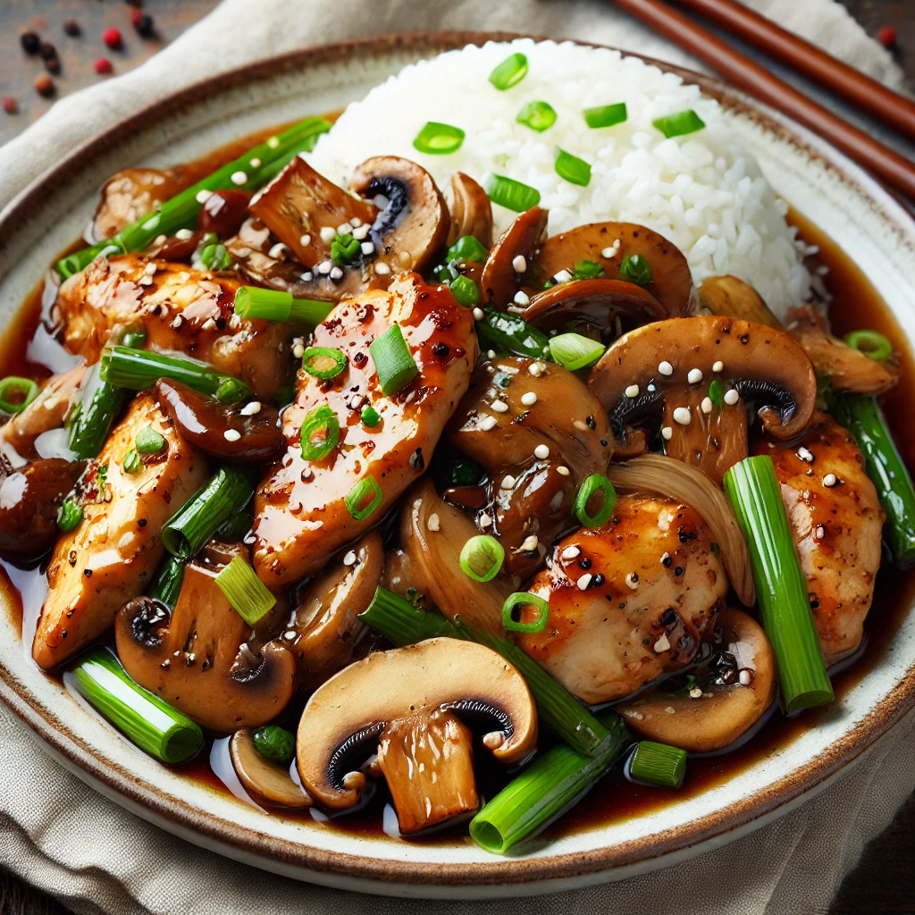 Poulet aux Champignons Chinois