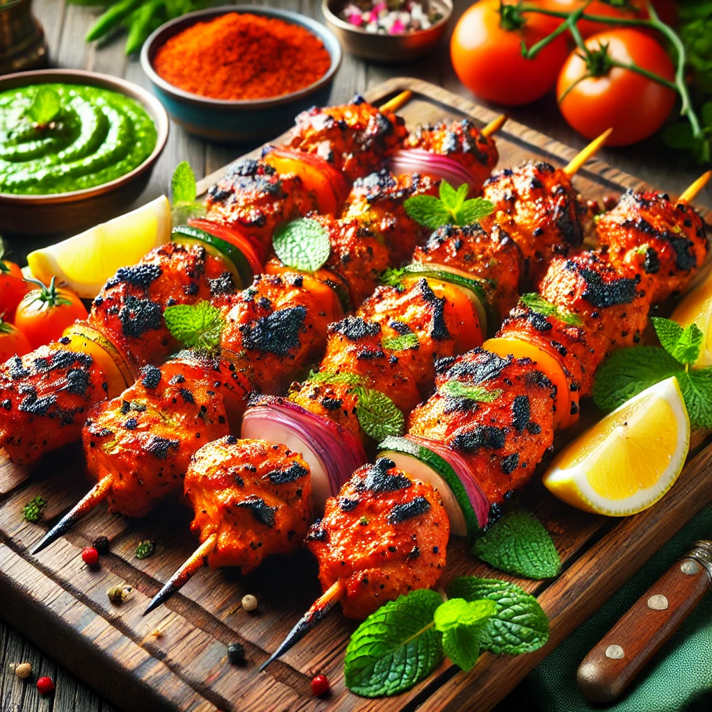 Brochettes de Poulet Tikka