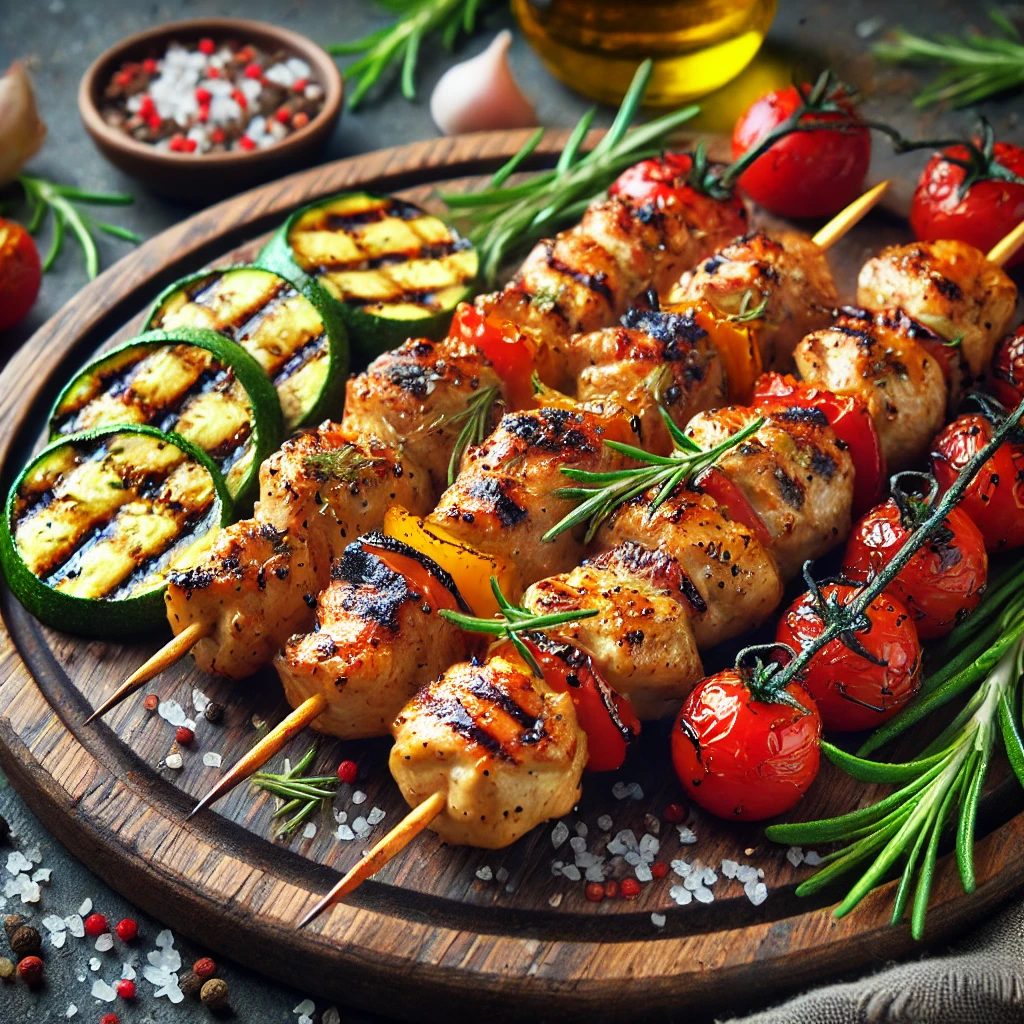 Brochettes de poulet au romarin